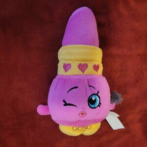Fiesta Shopkins Lippy Lips Lipstick 8.5" Pink Stuffed Plush Toy